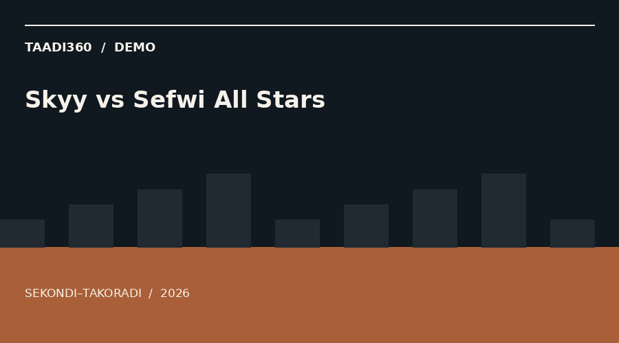 Skyy vs Sefwi All Stars