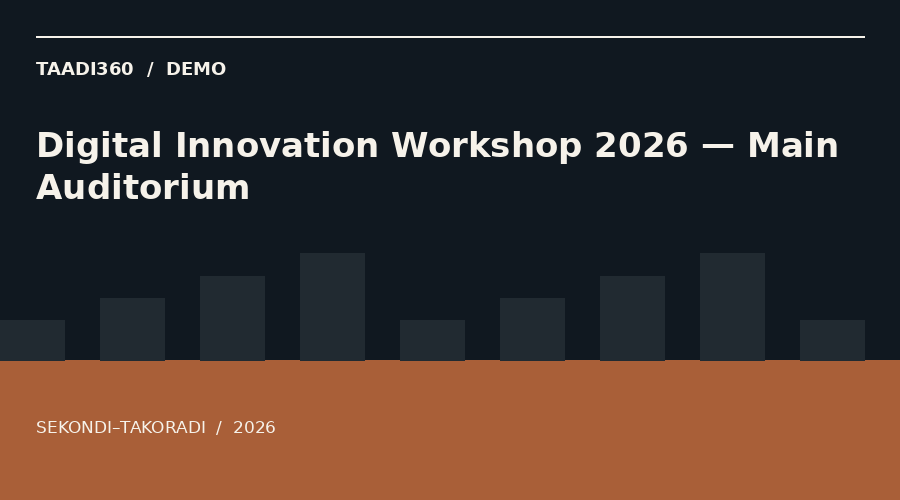 Digital Innovation Workshop 2026 — Main Auditorium